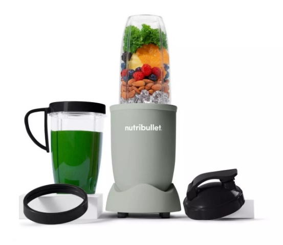 Batidoras de vaso - nutribullet Pro Mineral 900W NB907MAJD, Vaso personal, 0.9 l/ 0.7 l, Cuchilla acero inoxidable, Sin BPA, Jade mate