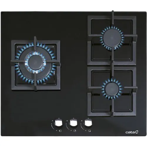 Cata - Placa gas Cata 3 quemadores - SCI 6021 BK.