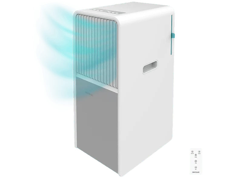 Aire acondicionado portátil - Cecotec ForceClima 9150 Style, 2250 fg/h, 2 velocidades, 25 m², 4 modos, Deshumidificador, Mando a distancia, White
