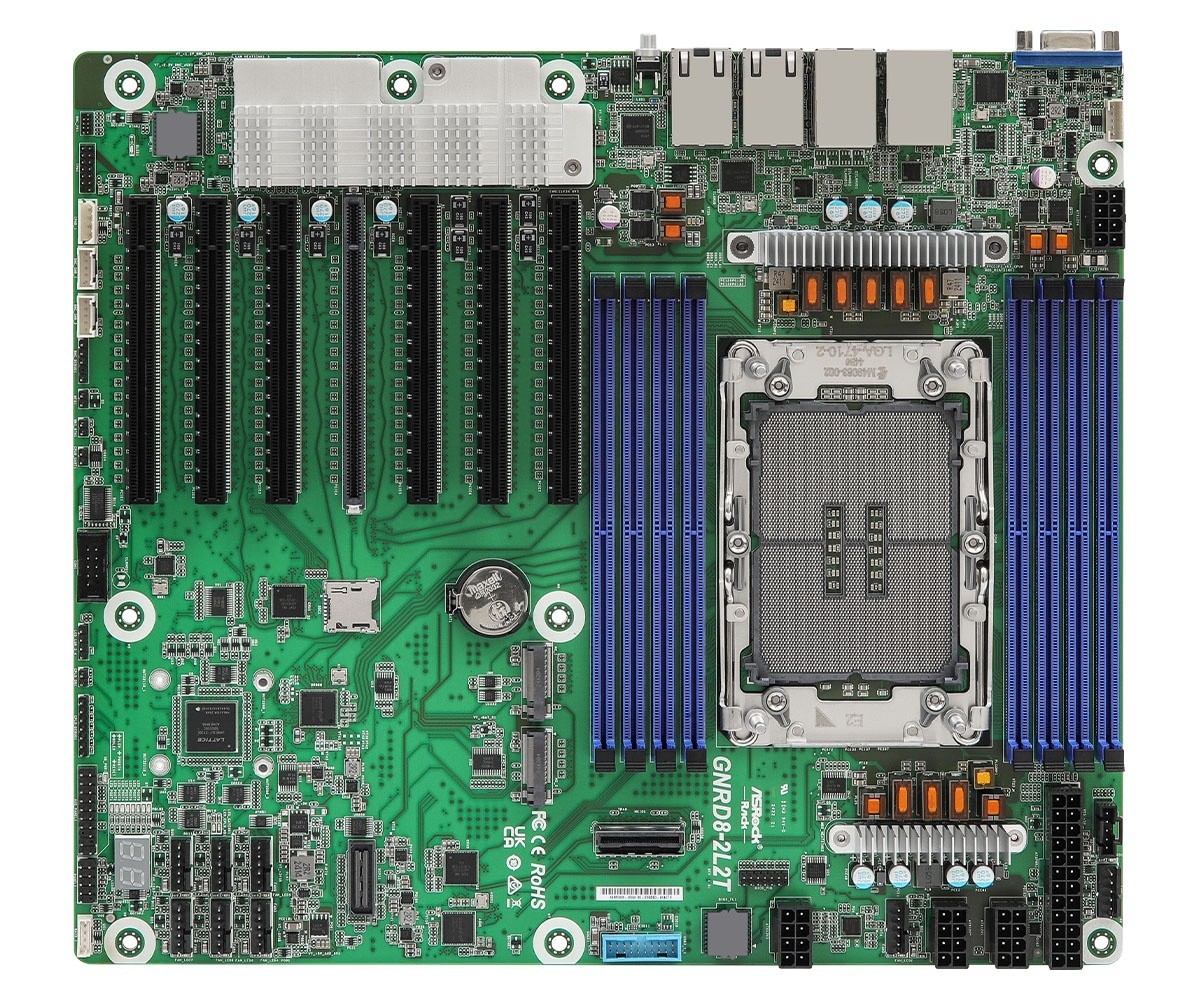 ASRock GNRD8-2L2T, 1xSKT LGA 4710, Intel Xeon 6, SoC, NVMe GNRD8-2L2T