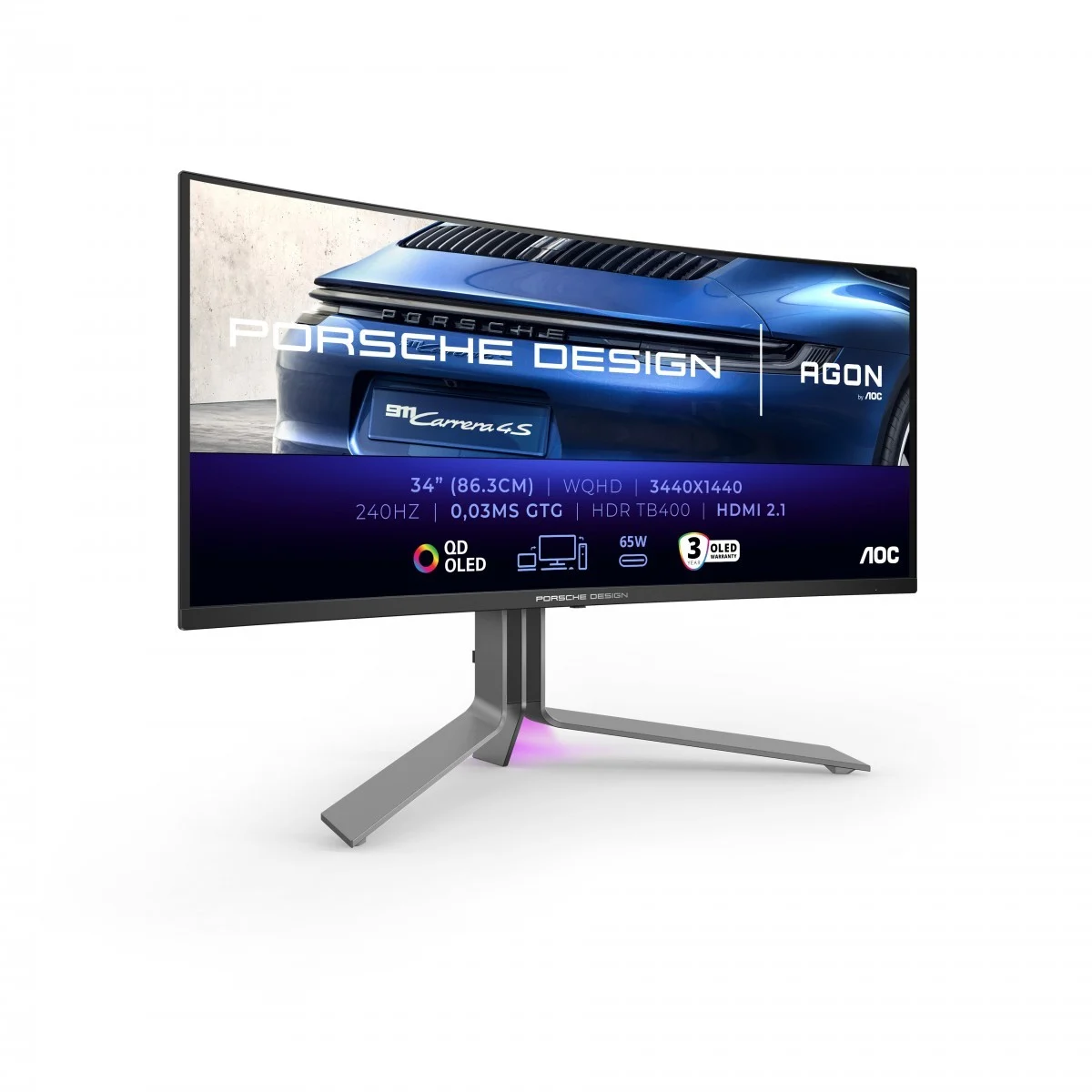 AOC Porsche PD34 pantalla para PC 86,4 cm (34") 3440 x 1440 PD34
