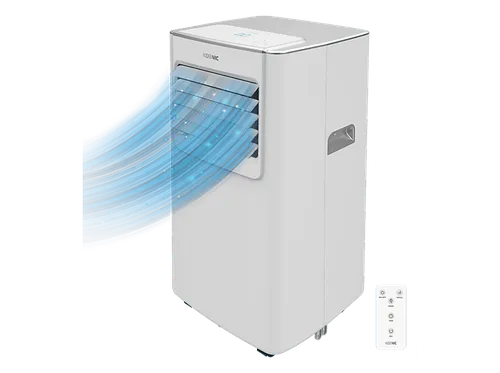 Aire acondicionado portátil - Koenic KAC 7026 W ES Mobile Air conditioner, 3 modos, 2 velocidades, Modo noche, Temporizador, Mando a distancia, Blanco