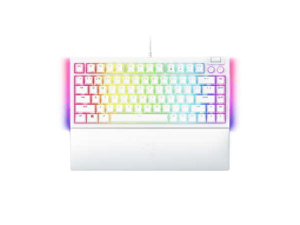 TECLADO GAMING RAZER BLACKWIDOW V4 75% | LAYOUT USA | BLANCO