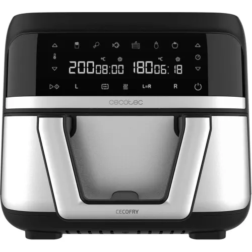 Cecotec - Freidora sin aceite Cecotec Cecofry Dual 9000 con accesorios.