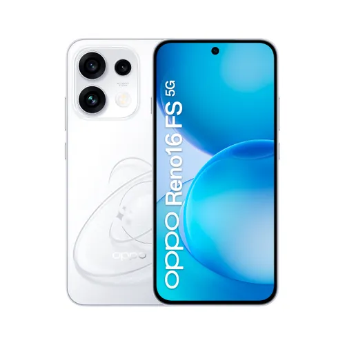 OPPO Reno16 FS, Blanco, 512 GB, 8 GB RAM, 6.57" AMOLED, Mediatek Dimensity 7300, 6500 mAh