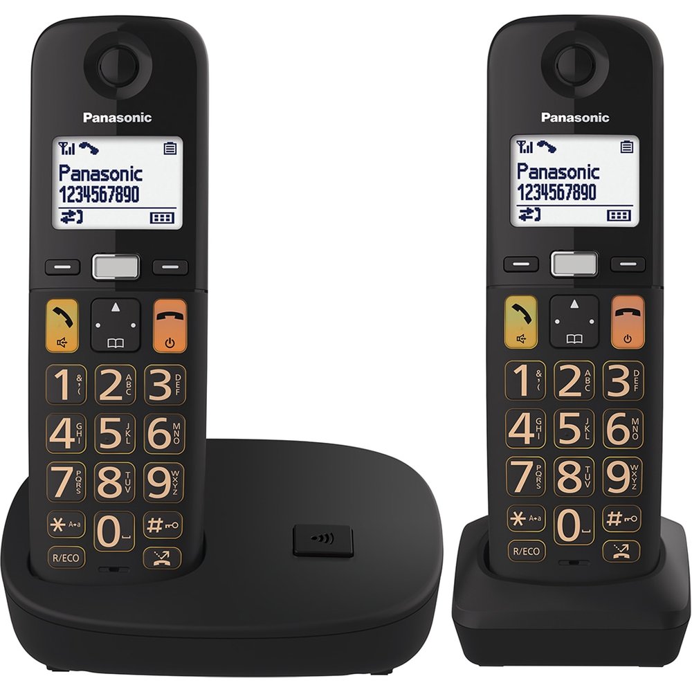 Panasonic - Teléfono DECT inalámbrico Panasonic KX-TGU112EXB, Single.