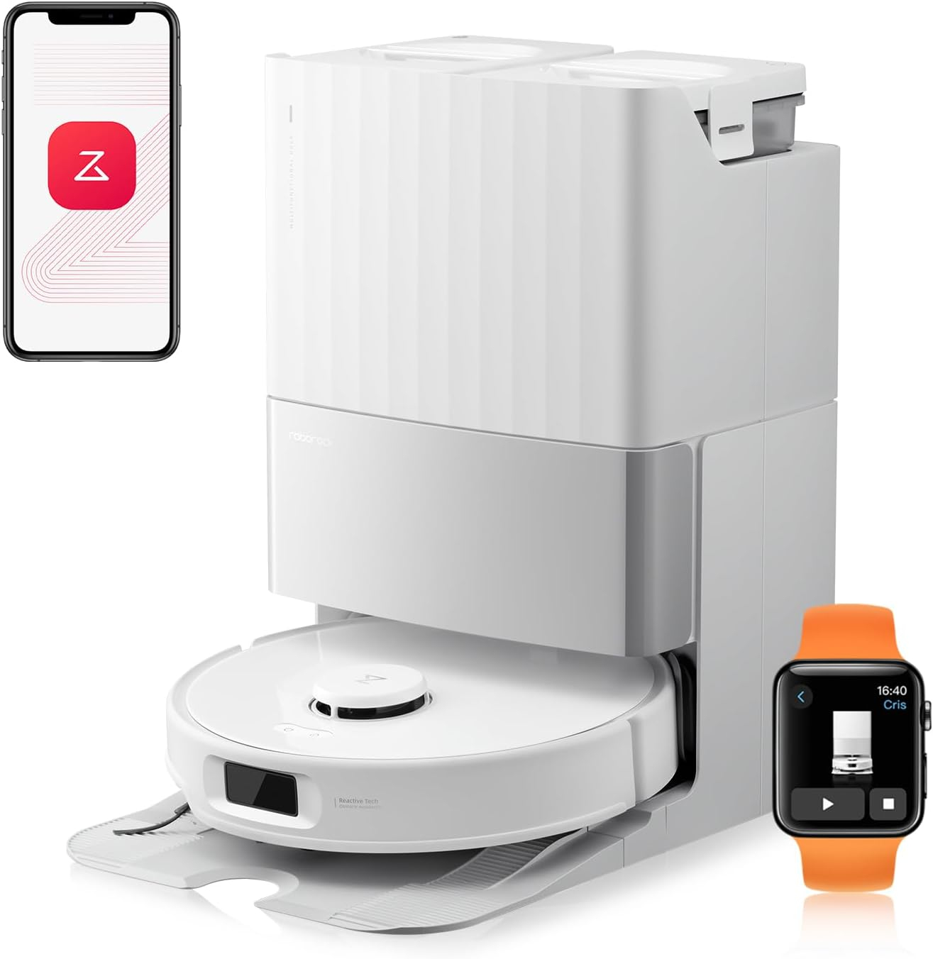 Roborock Qrevo Edge 5V1 18500Pa LiDAR friegasuelos autovaciado autolimpieza 190 min 5200mAh Robot aspirador