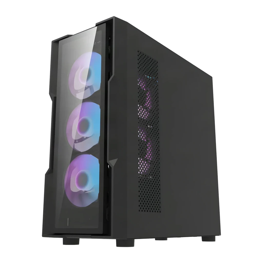 Caja PC Darkflash DK431 Cristal Templado E-ATX 4 Ventiladores ARGB Negro