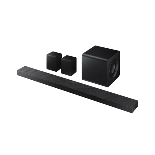Barra de sonido - Samsung HW-QS750F/ZF, Bluetooth, 465W con subwoofer y Dolby 5.1ch, Wifi Negro