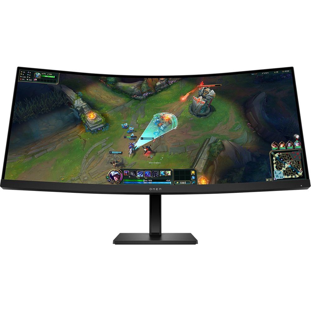 HP - Monitor PC Gaming 86,4cm (34") HP OMEN 34c G2 Curvo, 180Hz, WQHD, audio integrado, AMD FreeSync Premium.