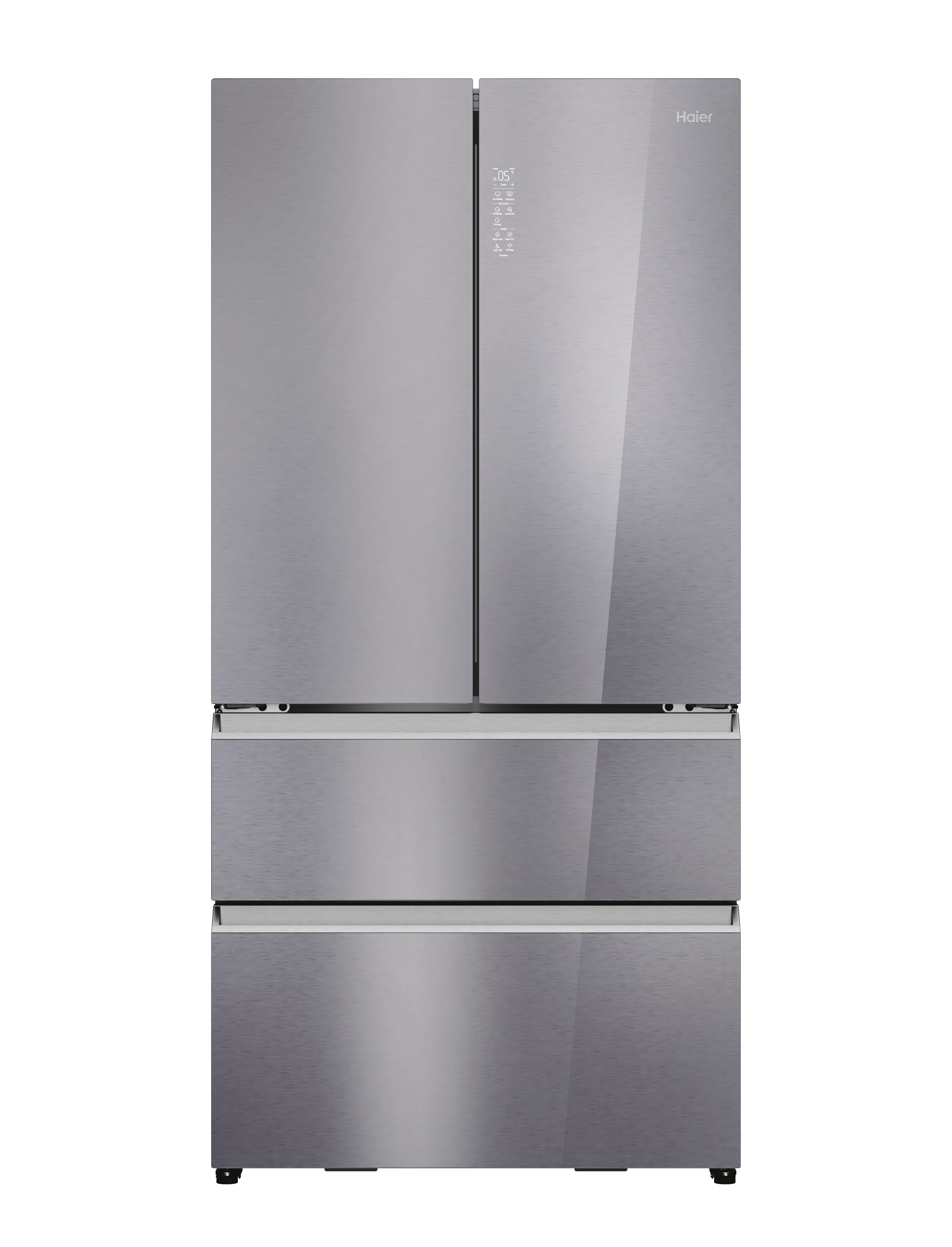 Frigorífico americano - Haier FD 90 Series 7 HFR79F19EFGK Cristal, No Frost, 190 cm, 703 l, Fabricador de hielo, My Zone, Cristal Zafiro