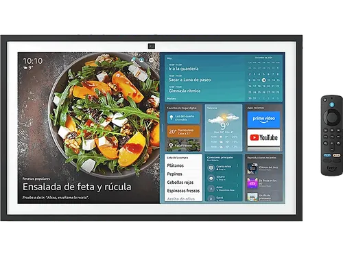 Pantalla inteligente con Alexa - Amazon Echo Show 21, 21”, 1920 x 1080, Cámara 13 MP, 2 Woofers de 51 mm, Negro