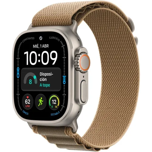 Apple Watch Ultra 4 (2026), GPS+CEL, 49mm, Caja de titanio Natural, Correa Alpine Loop Desierto, Talla M, Siri AI