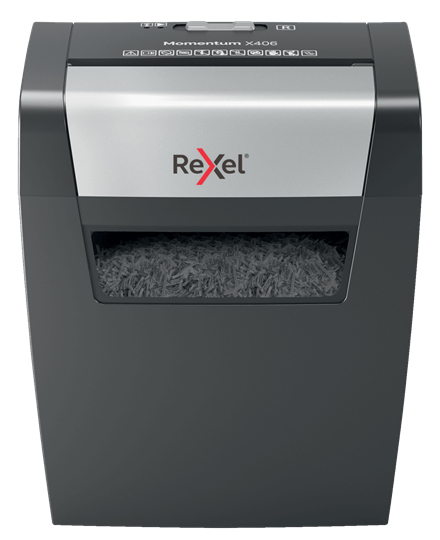 Destructora de documentos rexel momentum x406 p4 capacidad de corte 6 hojas destruye grapas y clips