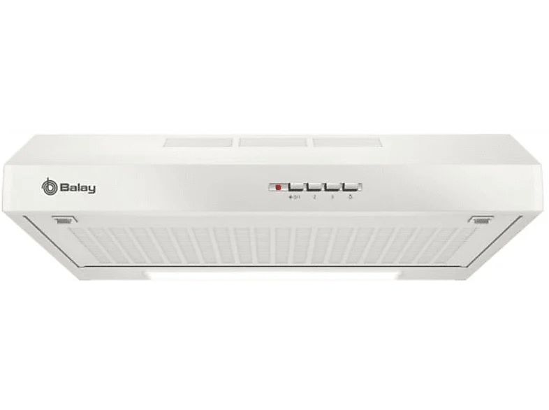 Campana - Balay 3BH262MBX, De techo, 250 m3/h, 3 velocidades, 68 dB, 60 cm, D, Blanco