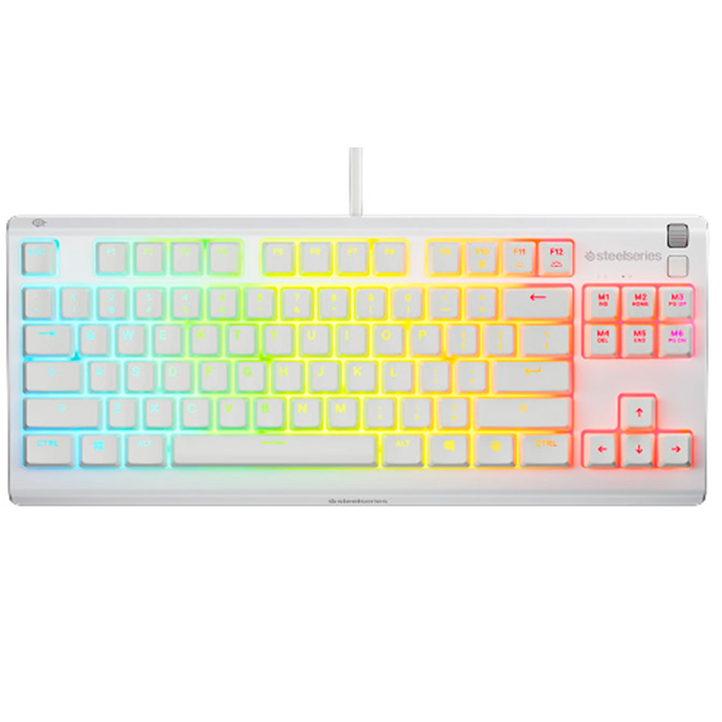 TECLADO STEELSERIES APEX 3 TKL (USA) BLANCO (64819)