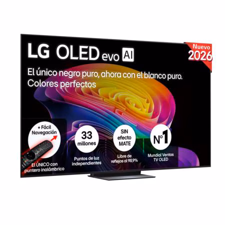 LG - TV OLED evo 210 cm (83") LG OLED83C66LB 4K, Smart TV, AI, C6.