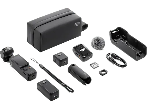 Cámara deportiva - DJI Osmo Pocket 3 Creator Combo, 4K/120 fps, Pantalla giratoria 2", CMOS de 1", Estabilización mecánica ejes, Negro