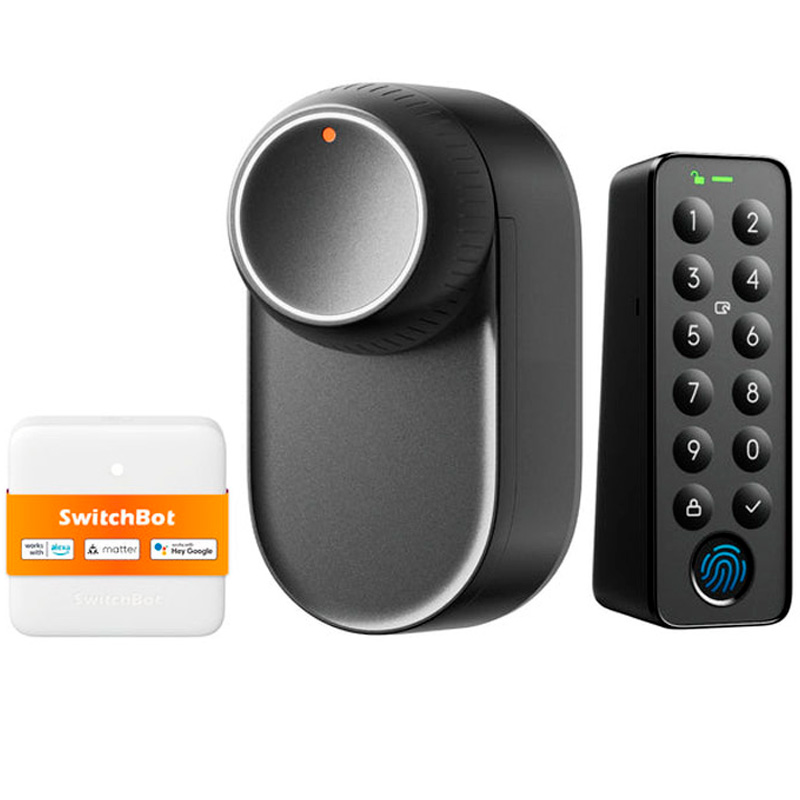 SwitchBot Lock Ultra TOUCH Combo Inalámbrico Negro