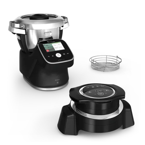 Moulinex i-Companion Touch Pro con extensión Air fryer, Capacidad 3L, 17 programas + 4 adicionales, Accesorios adicionales y aptos para lavavajillas, Negro