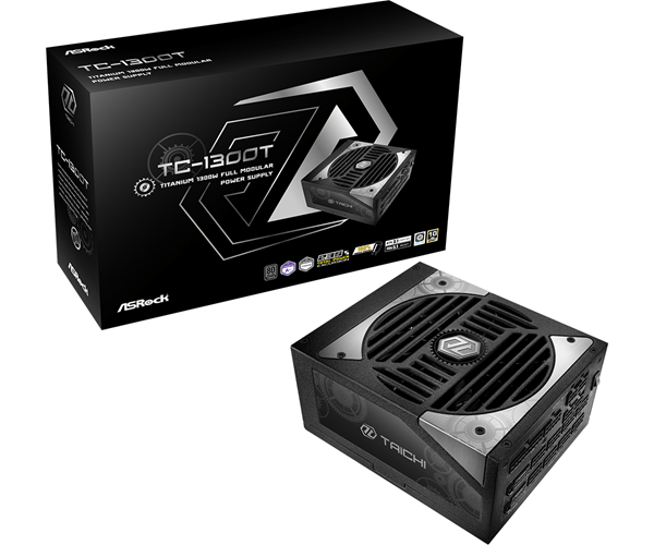 Fuente Alimentación 1300W ASROCK Taichi TC-1300T 80 PLUS Titanium Fully-Modular Negro