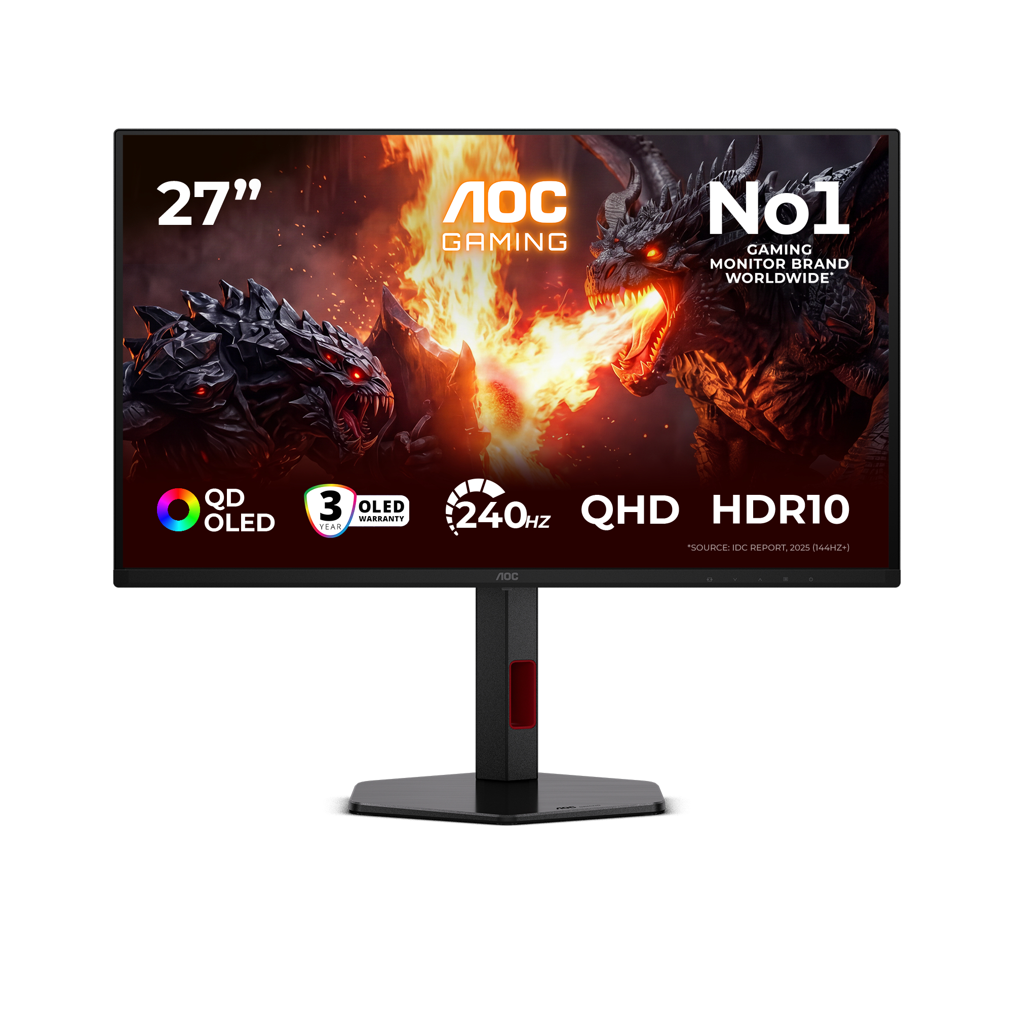Monitor AOC Q27G4ZDR 26.5" QD-OLED OLED Quad HD HDMI