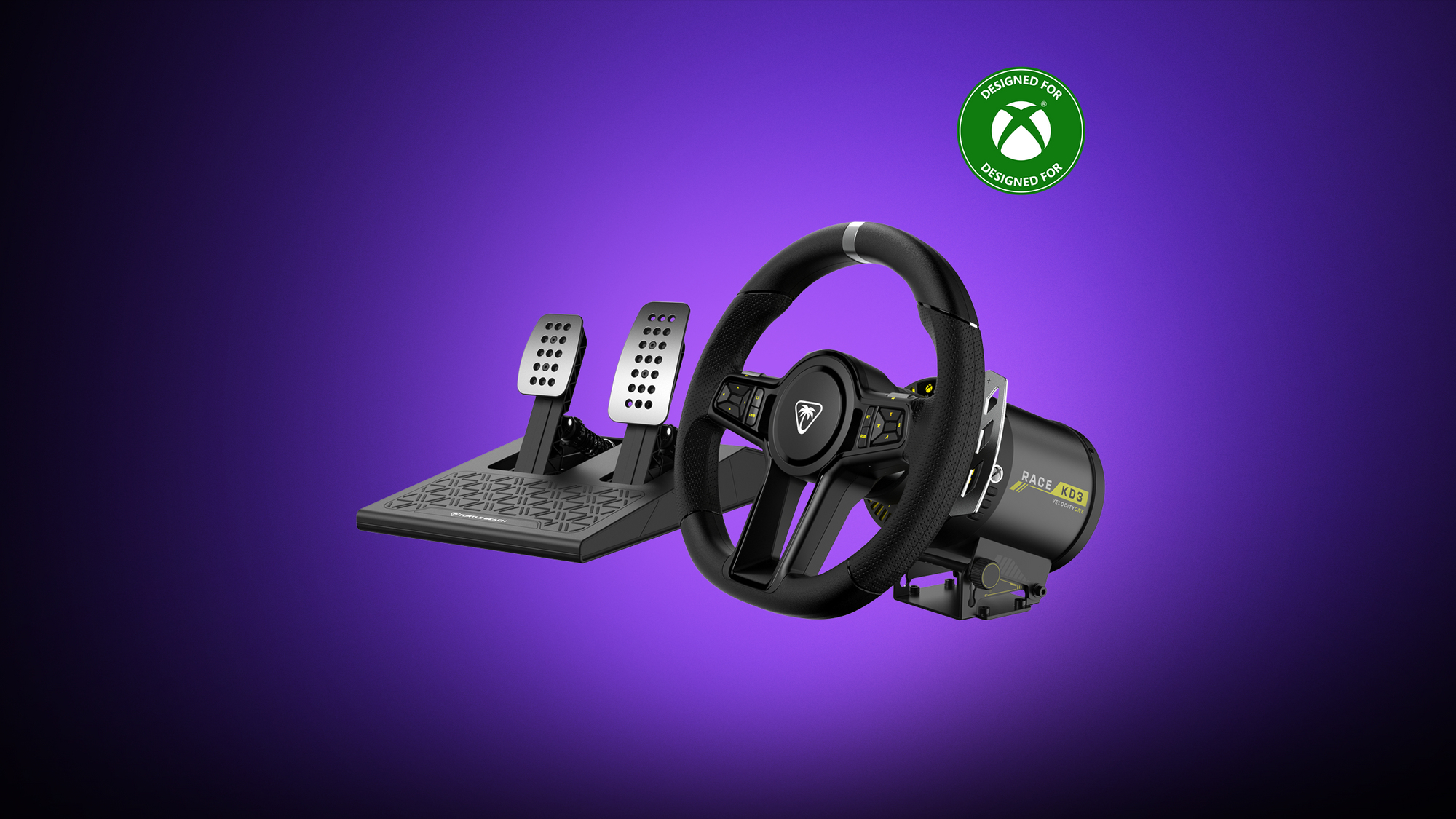 Volante - Turtle Beach VelocityOne Race KD3, Para Xbox, Force Feedback, Negro