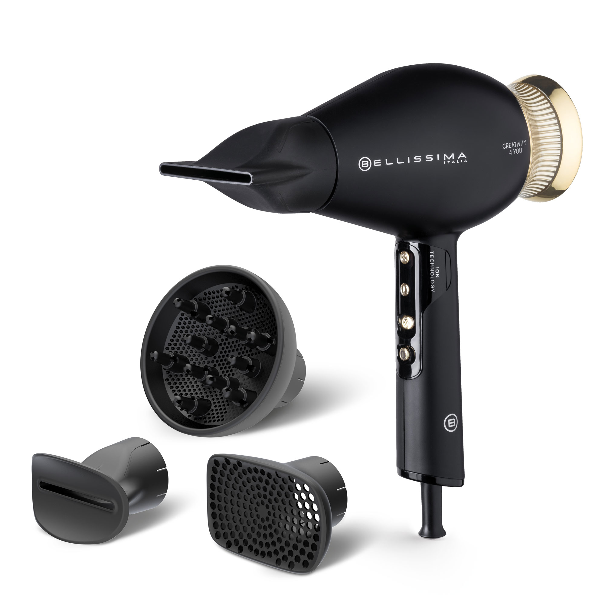 Secador - Bellissima Creativity 4 You, Accesorios, 2 Velocidades, 3 Temperaturas