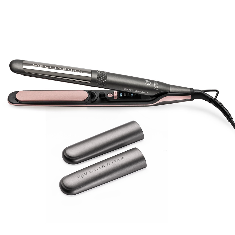 Plancha de pelo - Bellissima 11876 Creativity Multistyle, Cerámica, 50 W, 230 °C, 30 s Calentamiento, Rosa