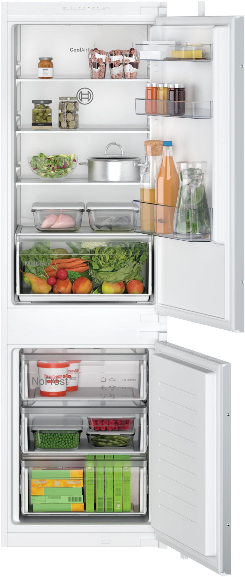 Bosch Serie 2 Frigorífico combi integrable 177.2 x 54.1 cm Puerta deslizante KIN86NSE0