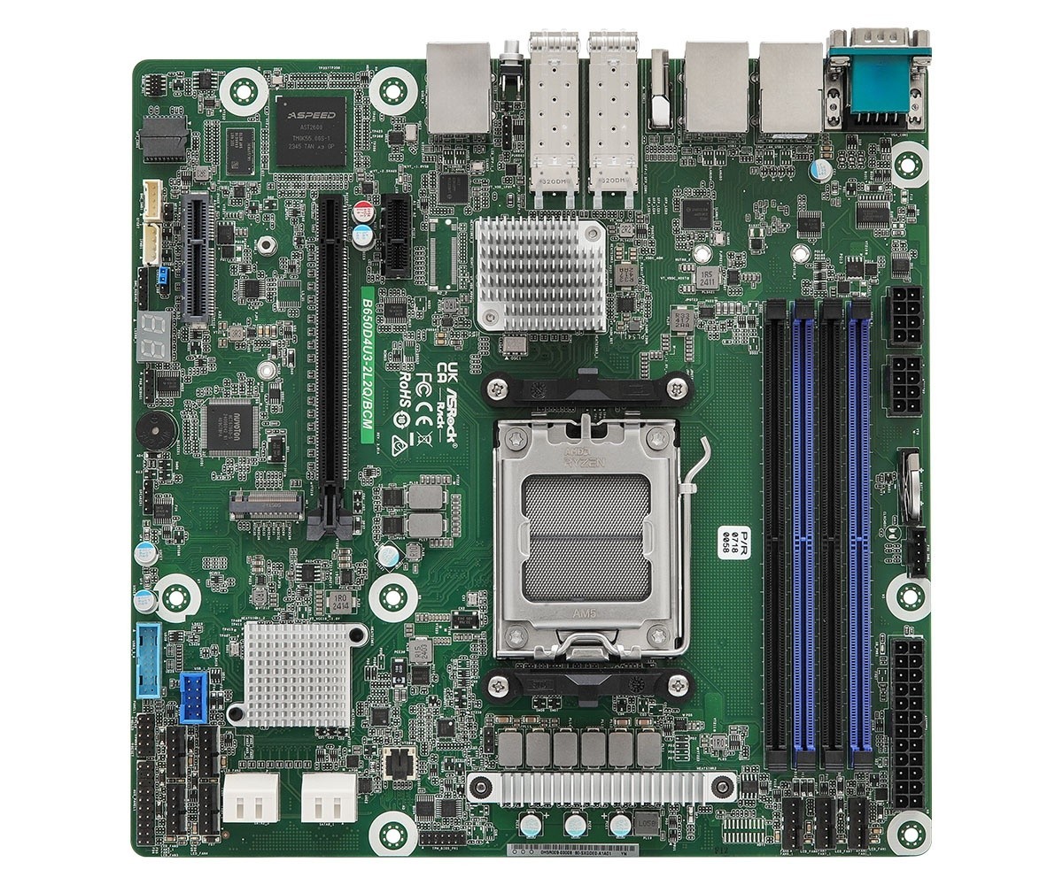 ASRock B650D4U3-2L2Q/BCM, 1xSKT LGA 1718, AMD Ryzen B650D4U3-2L2Q/BCM