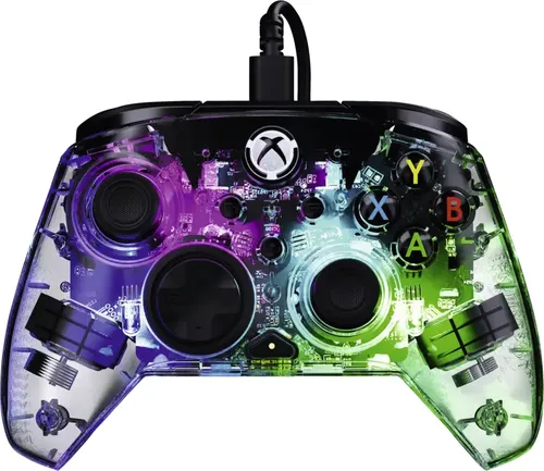 Mando Xbox - Turtle Beach Afterglow™ Wired RGB, Para Series, Con Cable, Tecnología Hall-Effect, Multicolor y Transparente