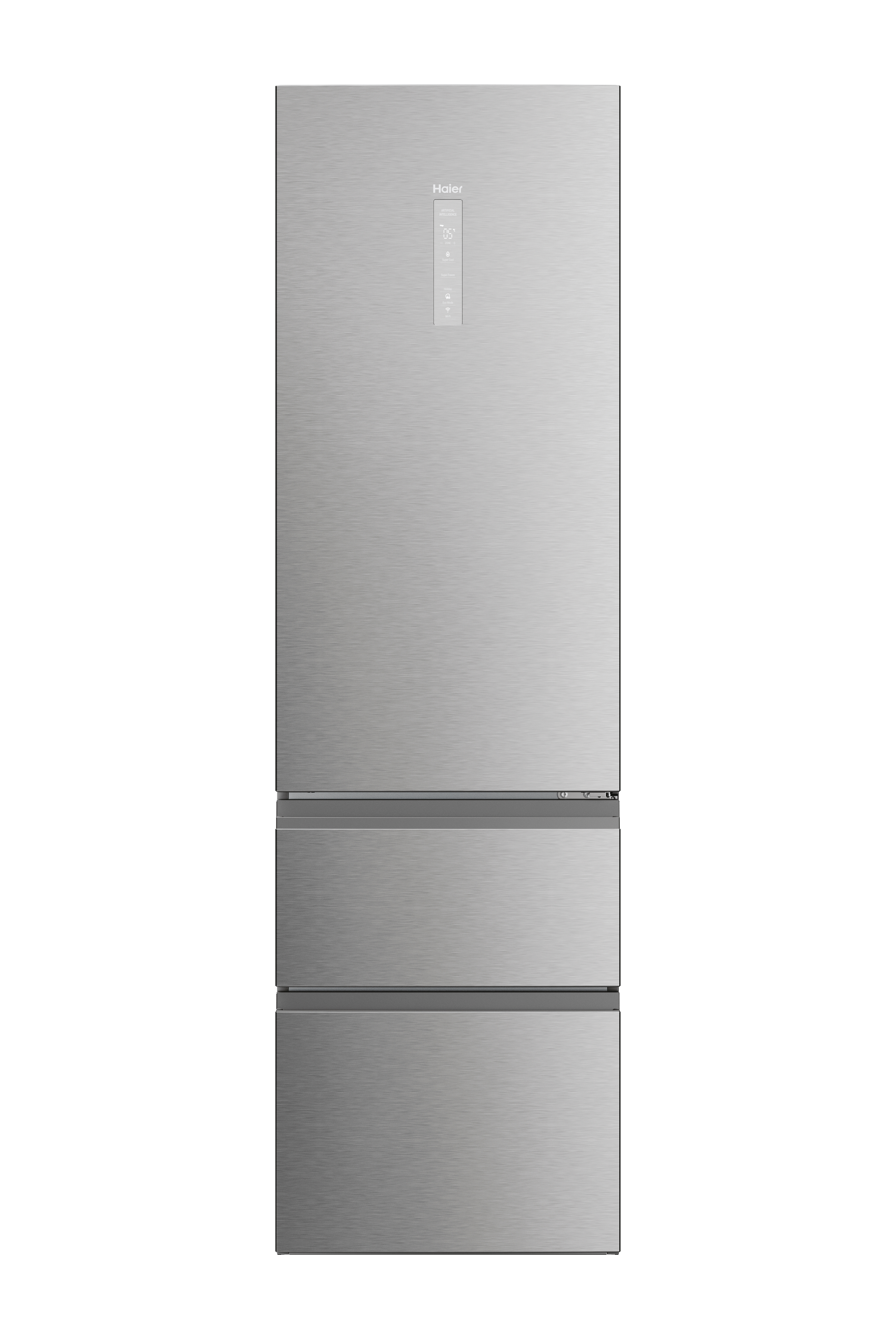 Frigorífico combi - Haier Series 7 Pro HTW7620ANMG, No Frost, 205 cm, 414 l, Clase A, Daylight, Inox