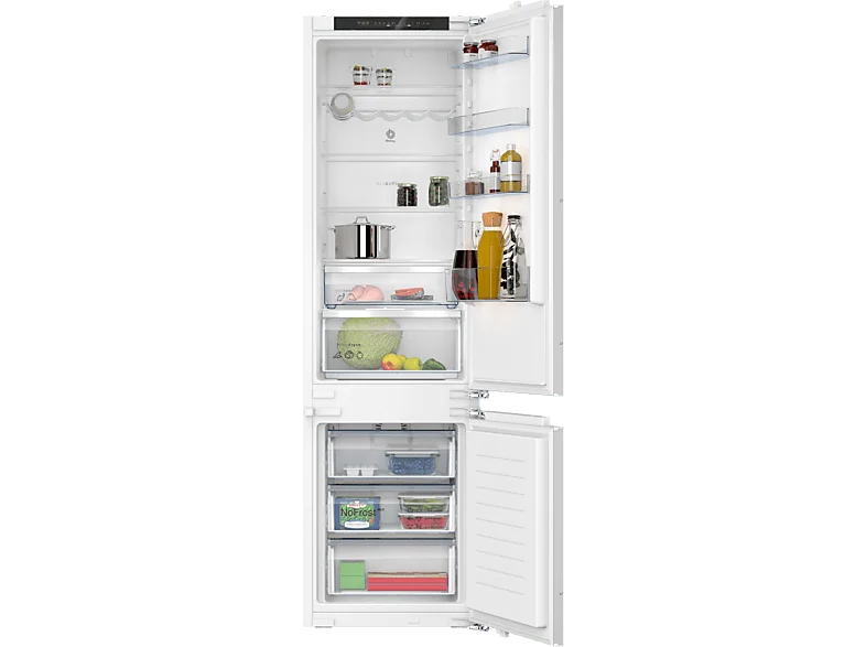 Frigorífico combi integrable - Balay 3KID834F, No Frost, 193.5 cm, 290 l, Botellero, Blanco