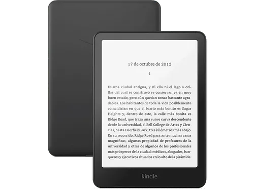 eBook - Amazon Kindle Paperwhite, 7", 16 GB, 300 ppi, Con publicidad, Sin reflejos, Autonomía de semanas, Negro