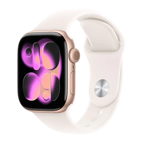 Apple Watch Series 11 GPS + Cellular 42mm Rose Gold Aluminium Case with Light Blush Sport Band - M/L