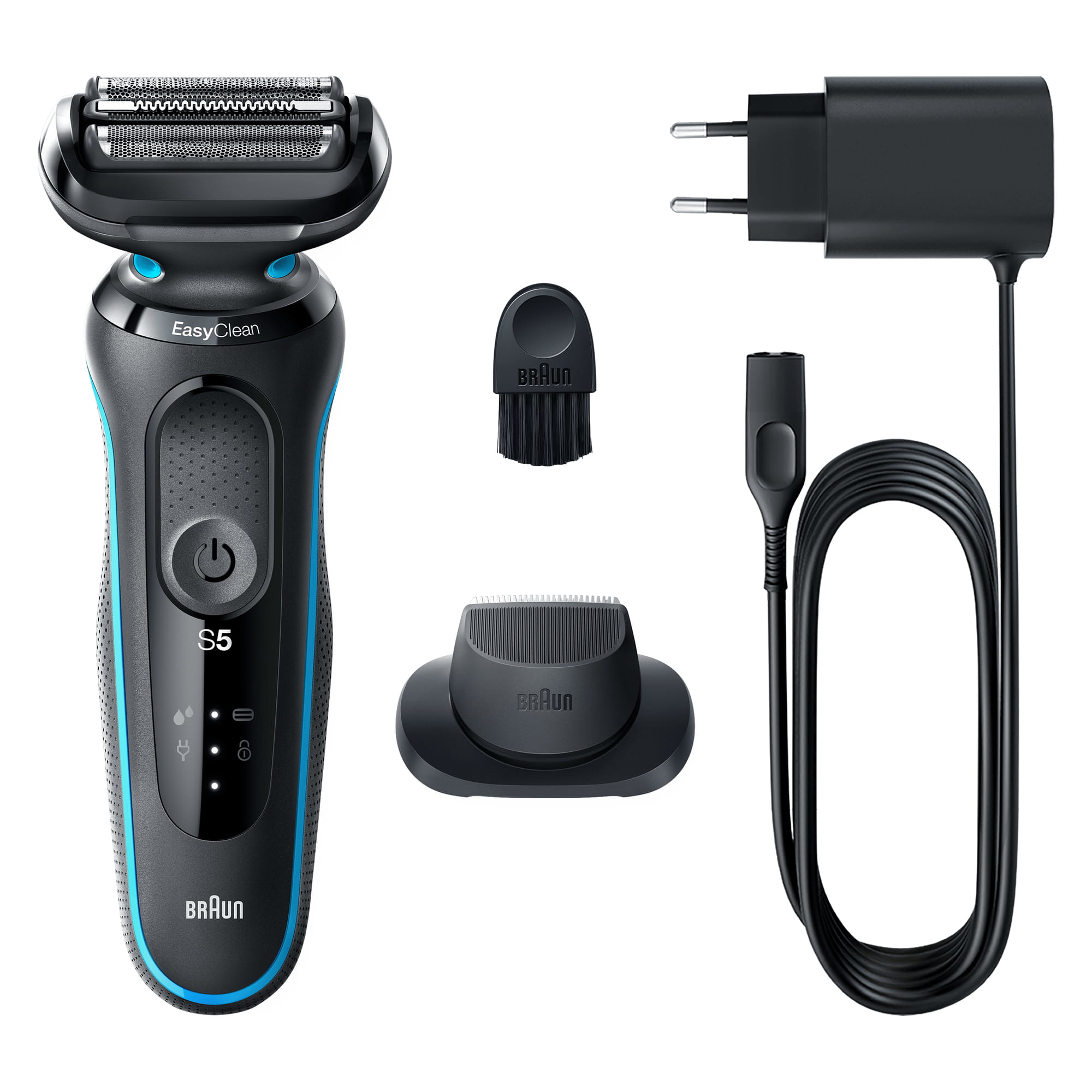 Afeitadora eléctrica Braun Series 5 51-M1200s Multifunción Wet/Dry Negro, Azul