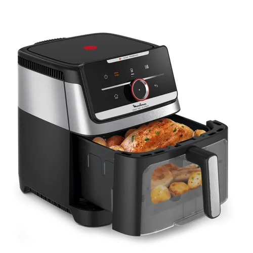 Moulinex Easy Fry Silence, Freidora de aire silenciosa, 7 L, Frontal desmontable, Hasta 8 personas
