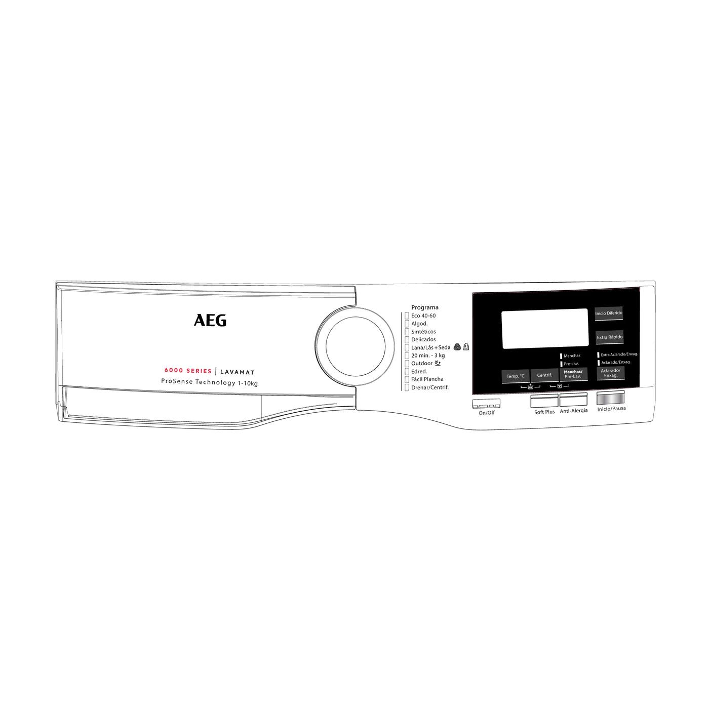 AEG panel mandos, blanco, AEG 140210132019