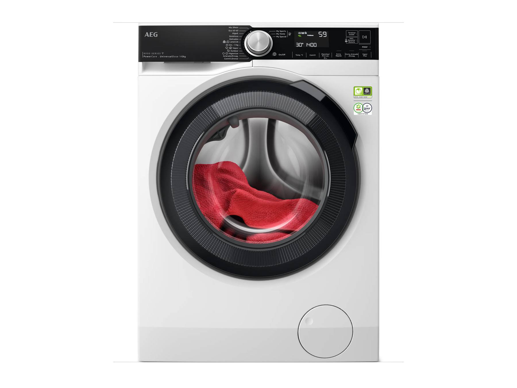 AEG Lavadora de libre instalación Serie 8000 PowerCare UniversalDose de 10.0 kg LFSR8514L6O