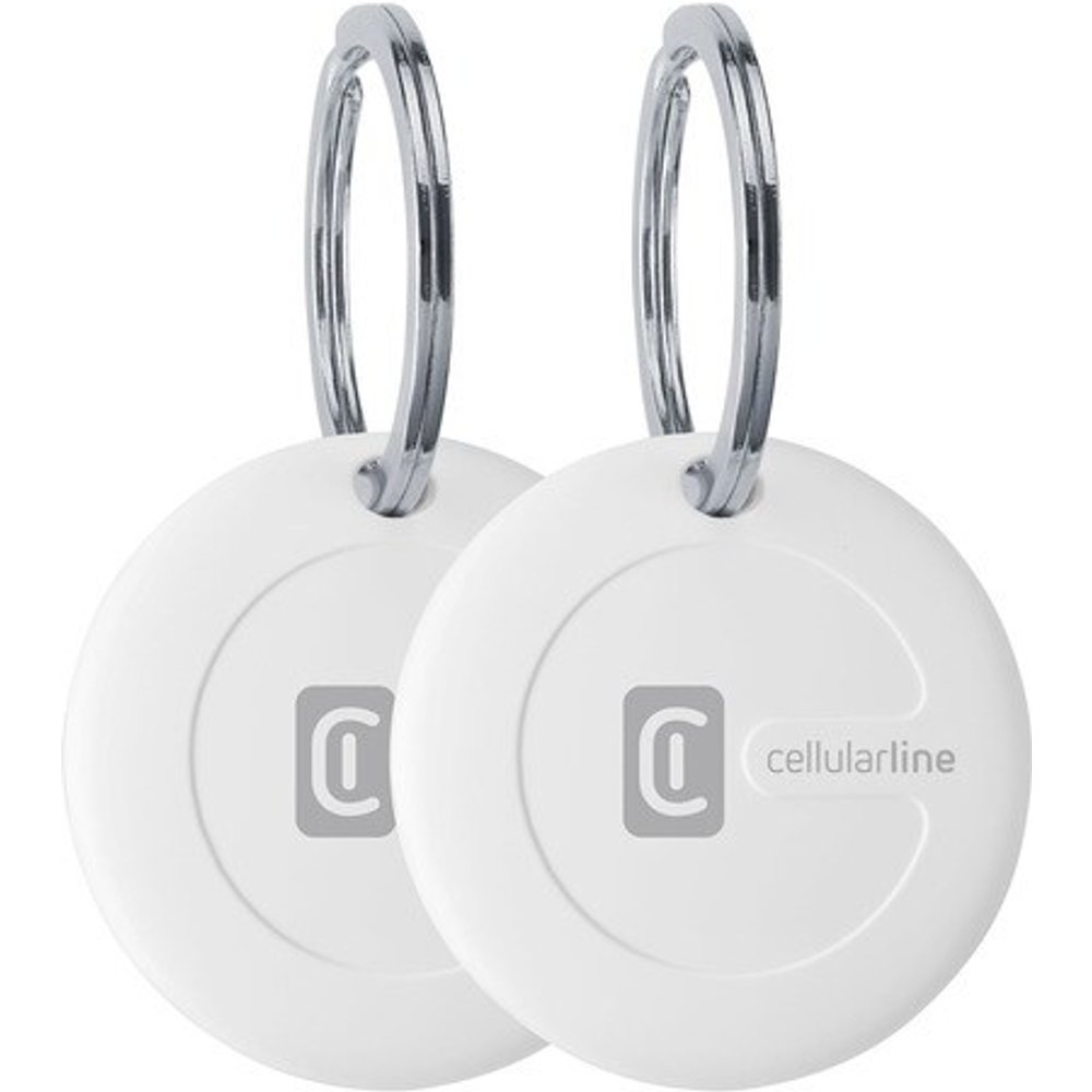 Cellular Line - Localizador de objetos Cellularline Tracy, Bluetooth, 2 unidades, iOS compatible.