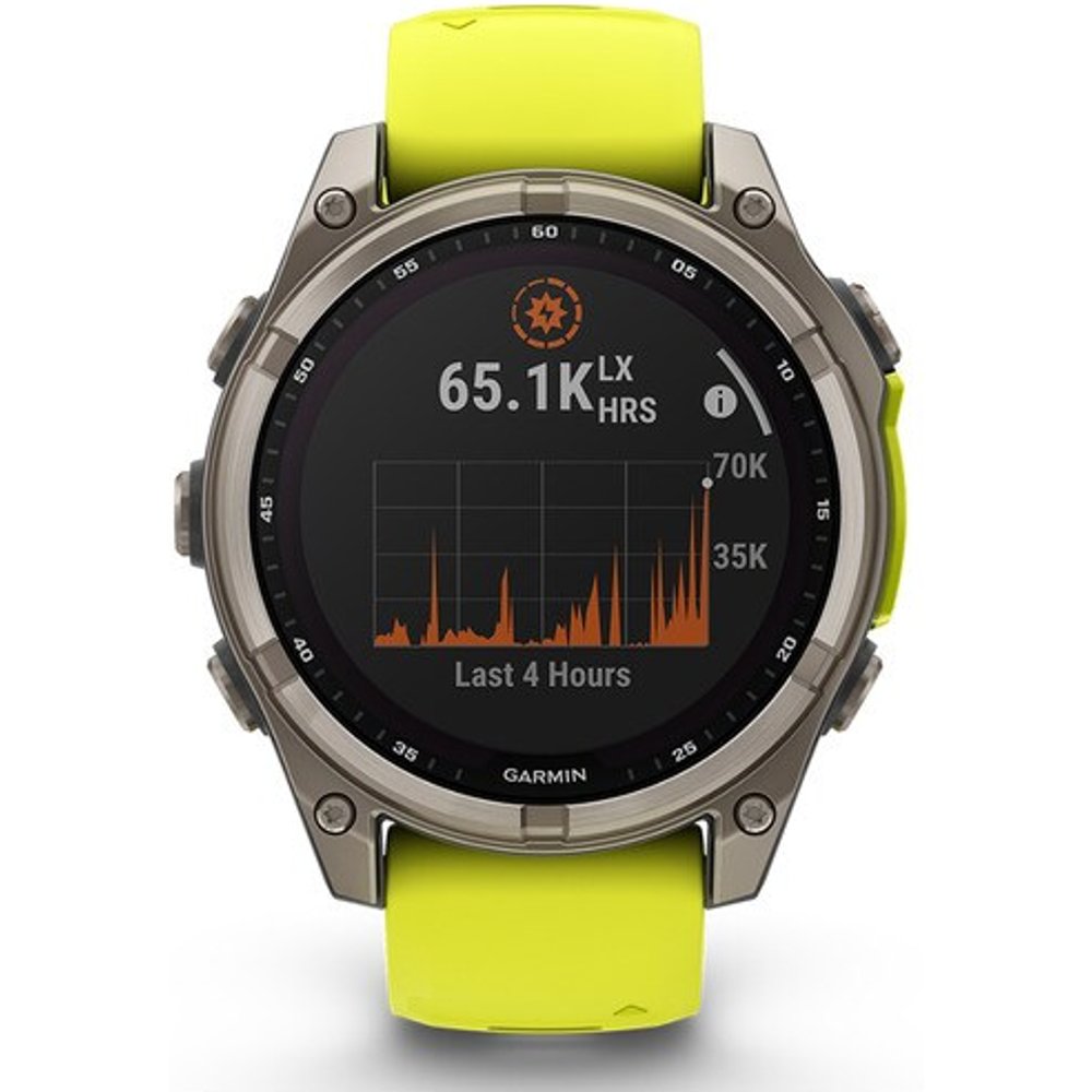 Garmin - Reloj Deportivo fenix 8 47mm Zafiro Solar, Titanio Garmin.