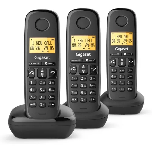 Gigaset - Teléfono fijo Gigaset Basic 100 TRIO Negro.