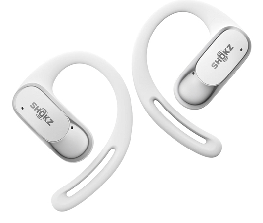 Auriculares conducción de aire - Shokz OpenFit Air, Intraurales, Bluetooth, IP54, 28h Autonomía, Blanco