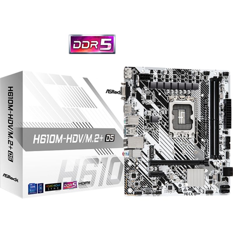 ASROCK Intel H610M-HDV/M.2+ D5 LGA 1700
