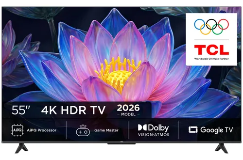 TCL - TV LED 139cm (55") TCL 55P6L, 4K HDR, Direct LED, Google TV, HDR10, Dolby Audio, Game Master, VRR, AirPlay 2.