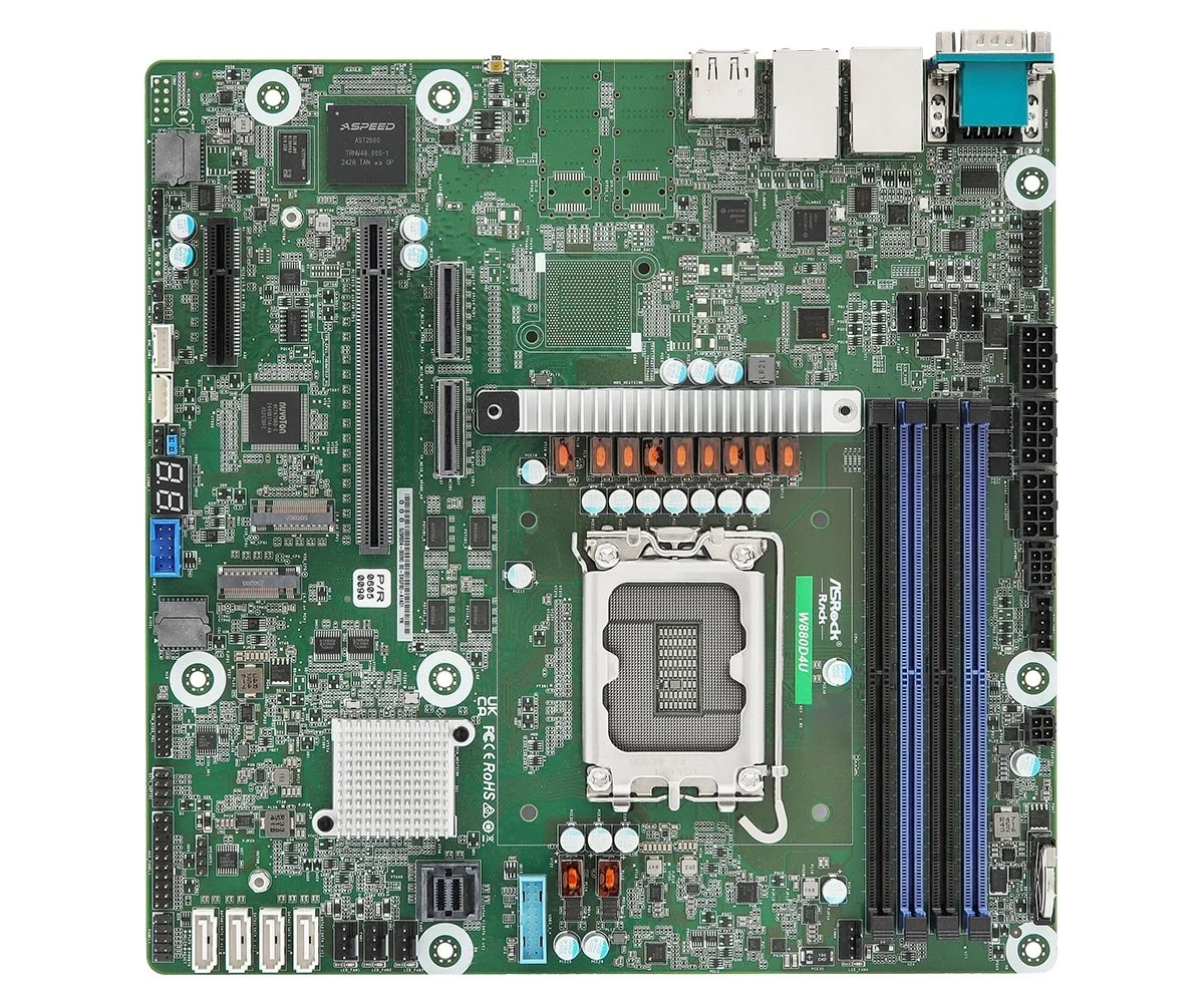 ASRock W880D4U, 1xSKT LGA 1851, Intel Core Ultra, W880, SATA W880D4U