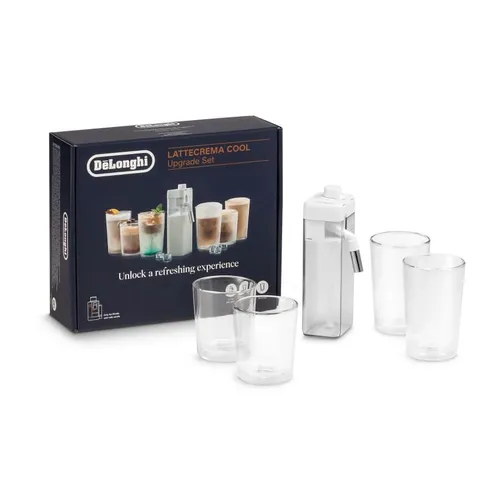 Set para cafetera - De' Longhi LatteCrema Cool DLSC032, Espuma fría, Blanco