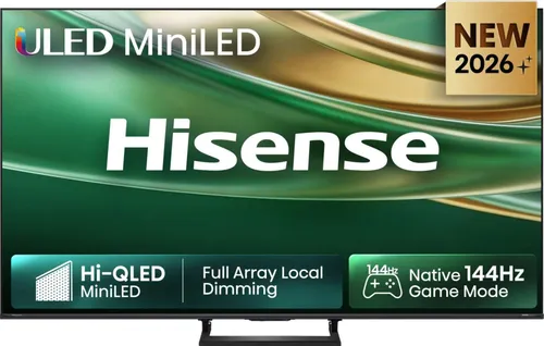 TV Mini LED 85" - Hisense 85E8S, UHD 4K, Quad Core / MT9618, Total HDR, Subwoofer integrado, IA Negro
