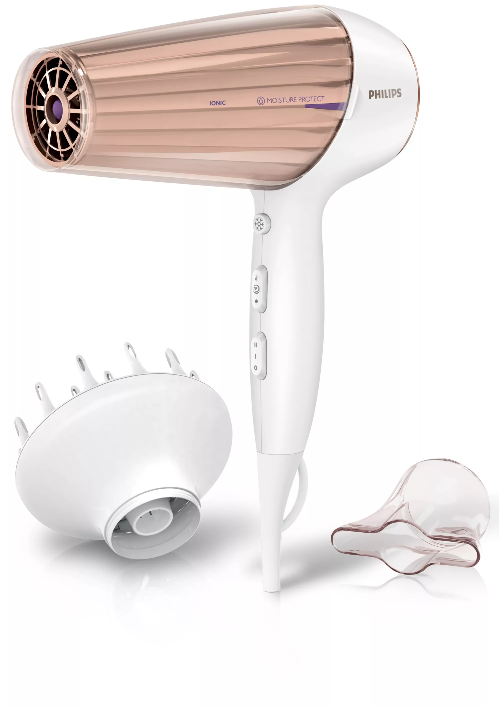 Secador de pelo Philips MoistureProtect Iónico 2300W Púrpura/Blanco HP8280/00